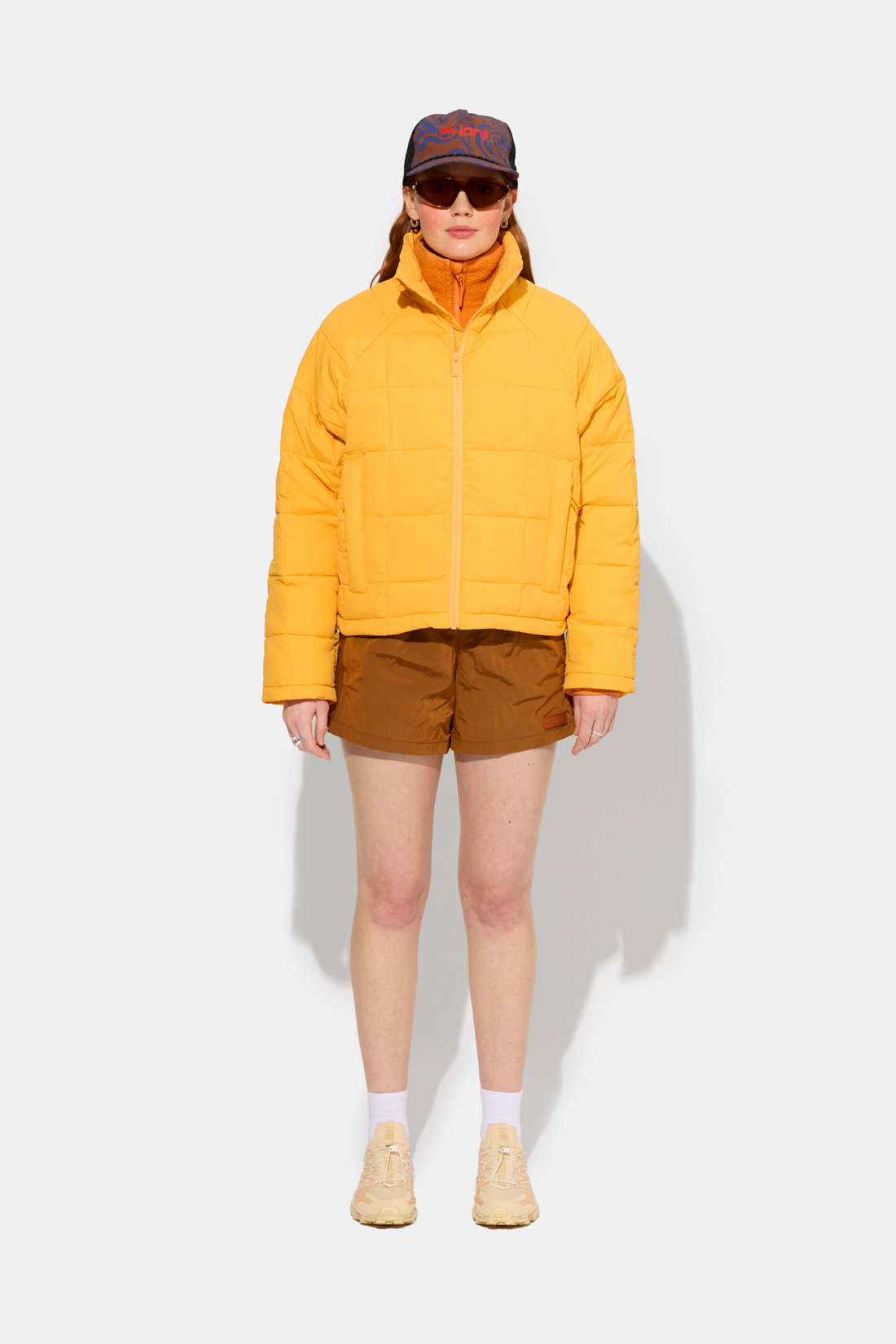 Halfdays Nellie Packable Puffer Jacket Creamsicle 1x