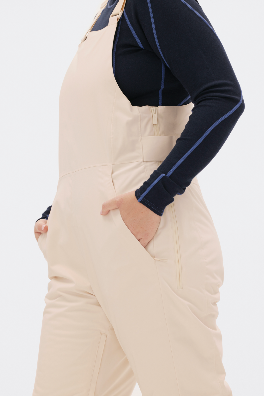 Pre-Loved Carson Bib Pant Oat Milk