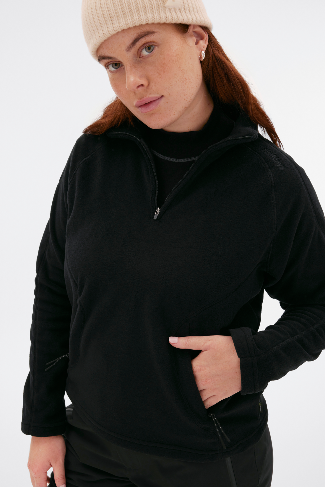 Bonnie Fleece Midlayer in Black