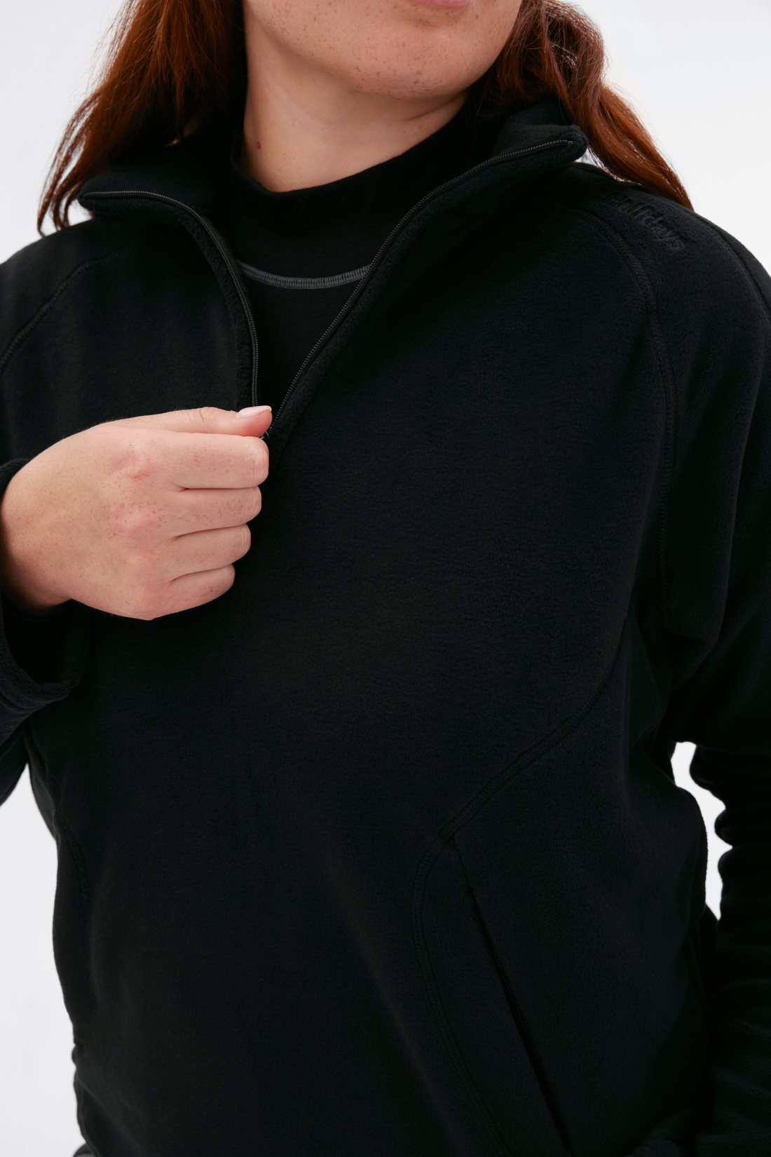 Bonnie Fleece Midlayer in Black