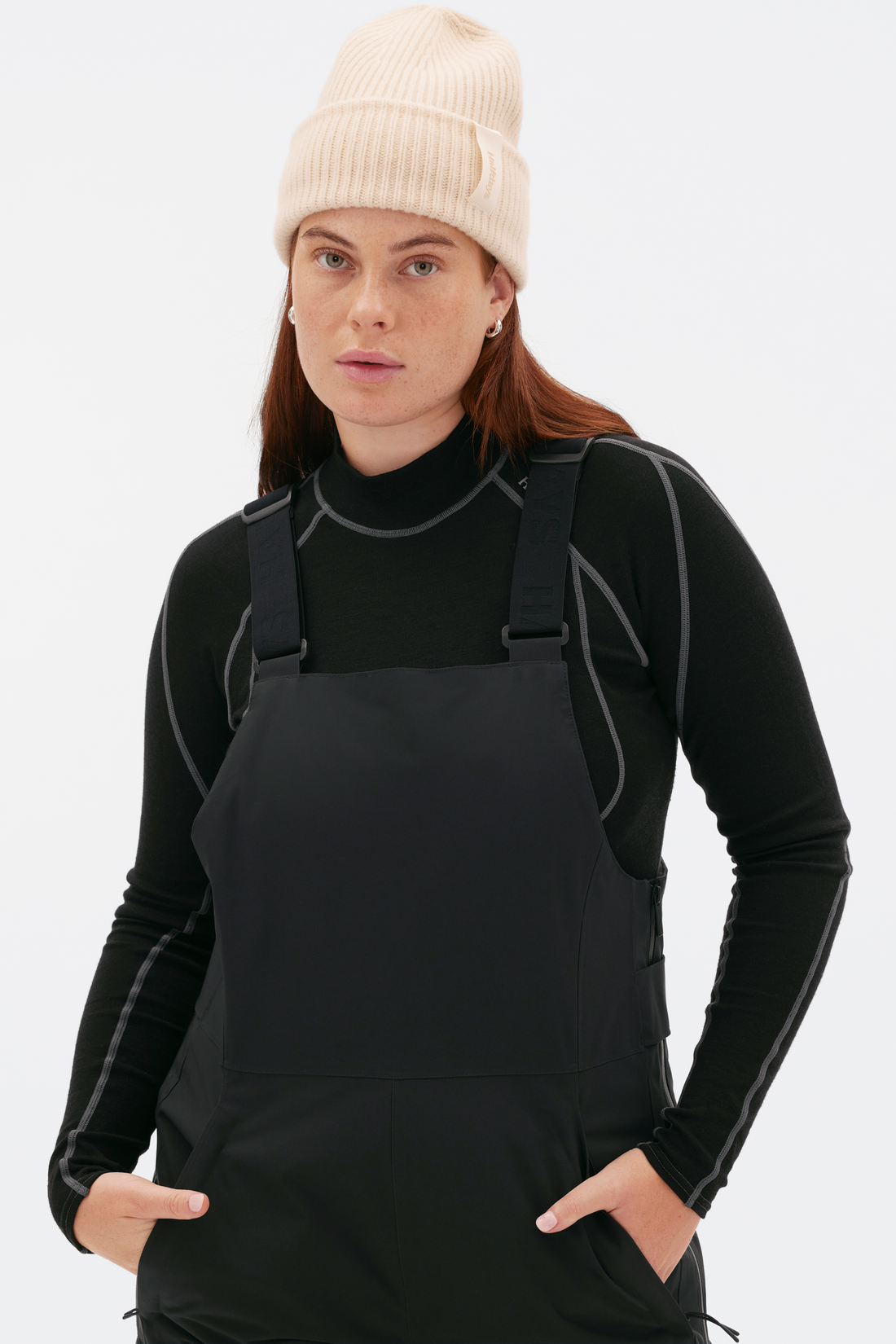 Carson Bib Pant in Black