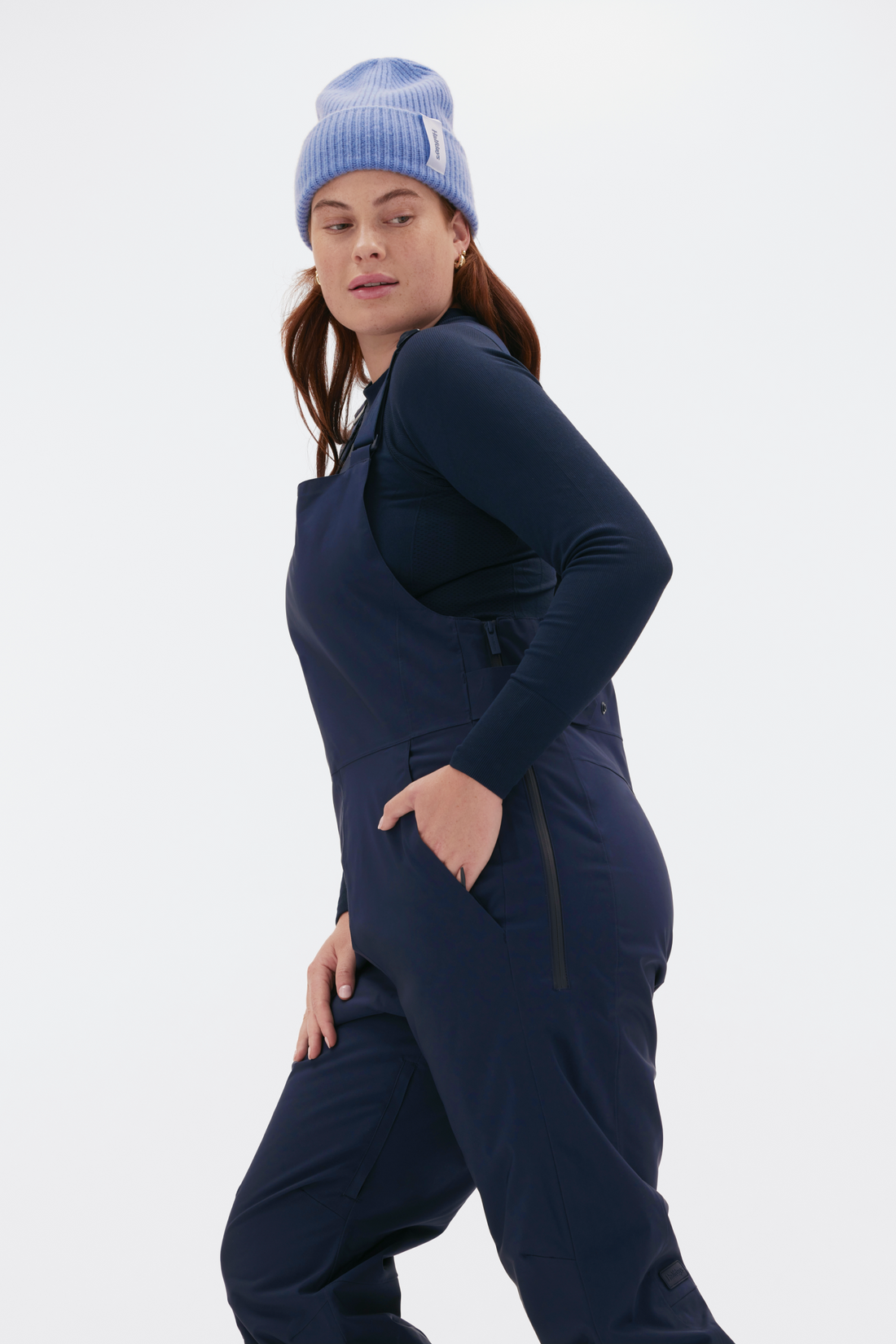 Carson Bib Pant in Navy