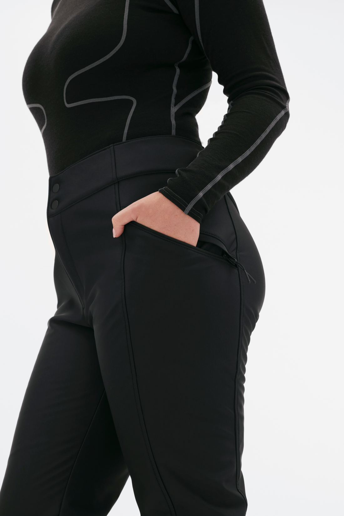 Emma Soft Shell Pant in Black