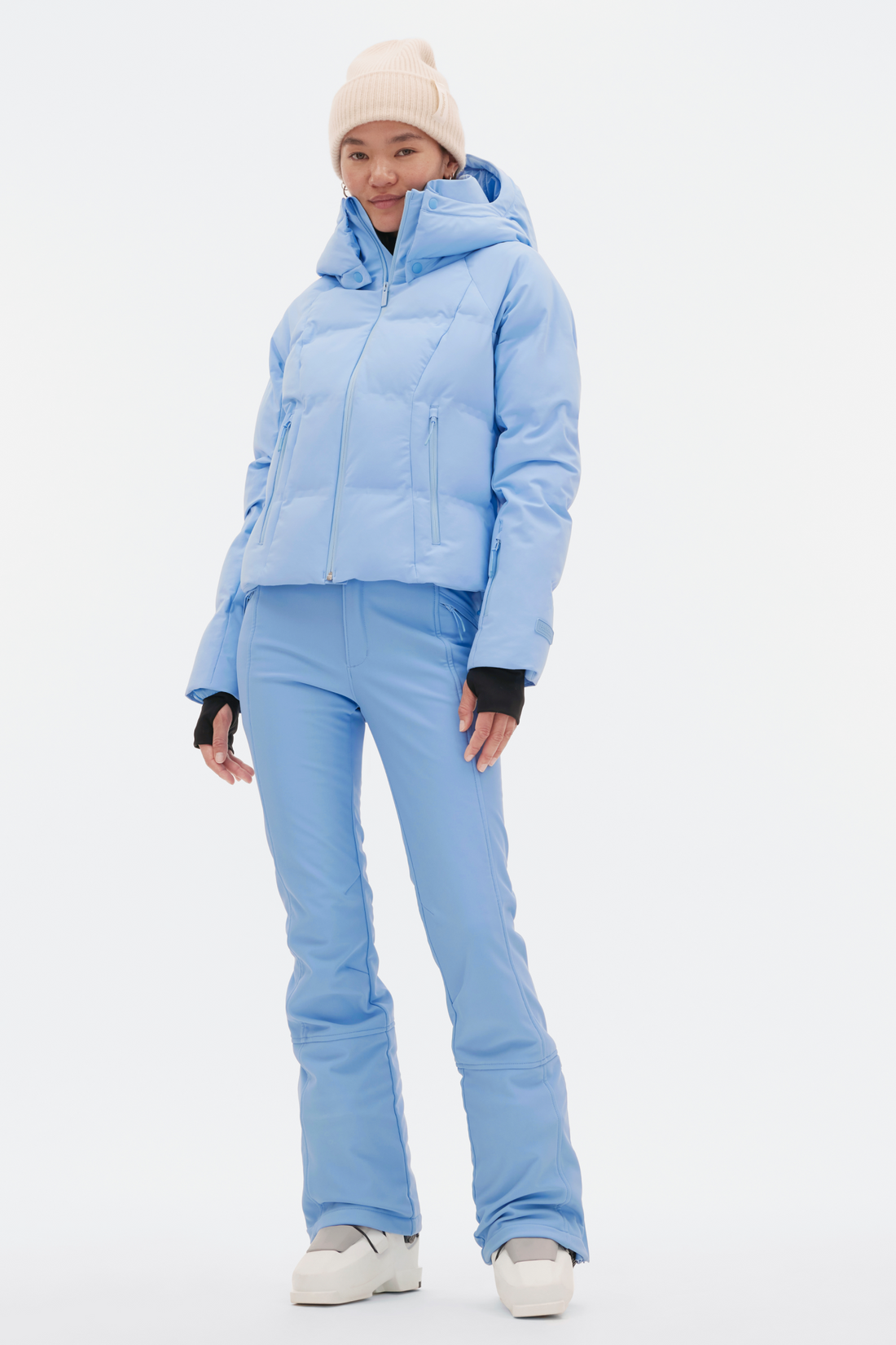 Georgie Puffer Jacket in Forget Me Not