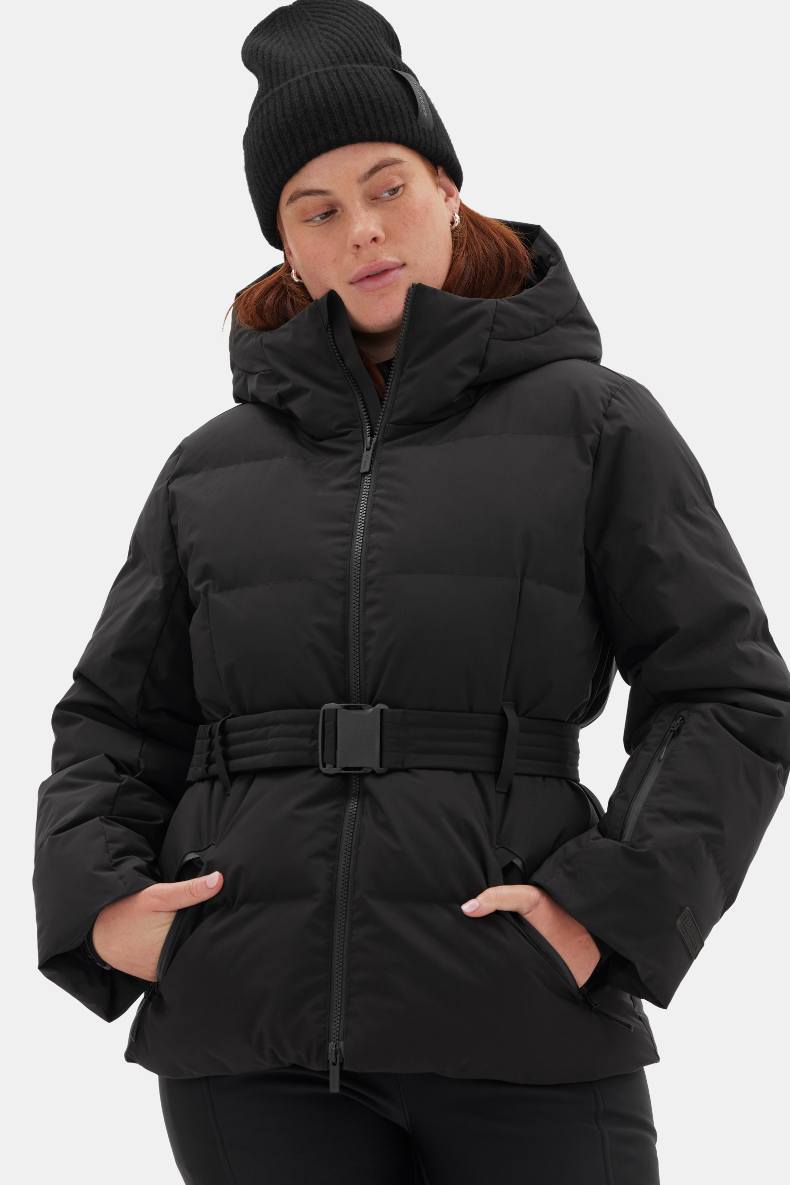 Halfdays | Hedy Belted Puffer in Black